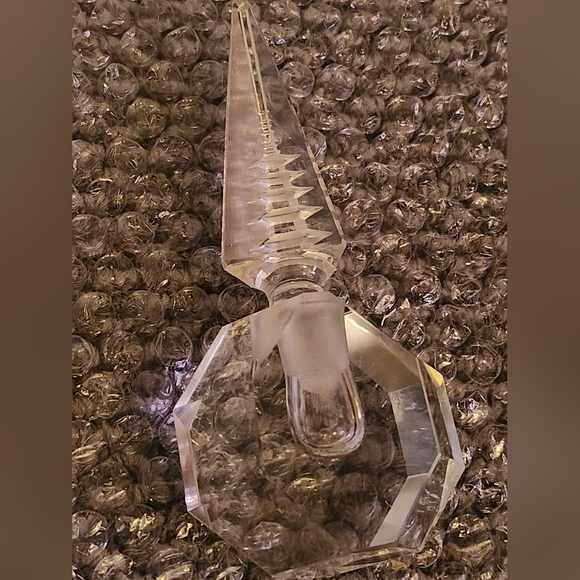 Vintage Crystal Multifaceted Perfume Bottle - Picture 4 of 6